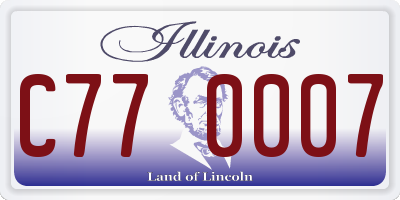 IL license plate C770007