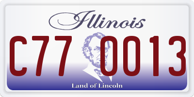 IL license plate C770013
