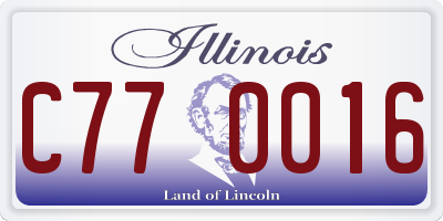IL license plate C770016