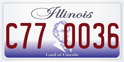 IL license plate C770036