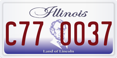 IL license plate C770037