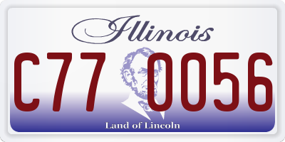 IL license plate C770056