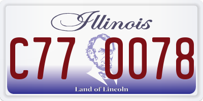 IL license plate C770078