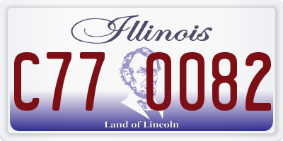 IL license plate C770082
