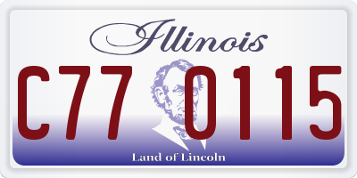 IL license plate C770115