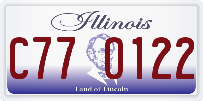 IL license plate C770122