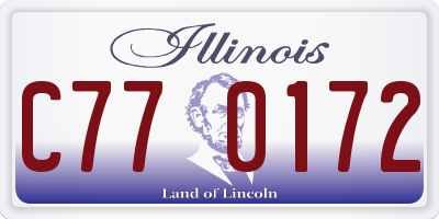IL license plate C770172