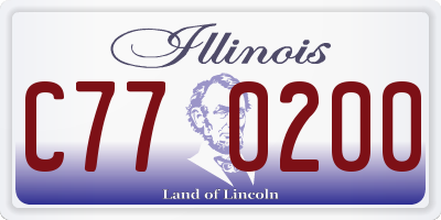 IL license plate C770200