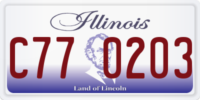 IL license plate C770203