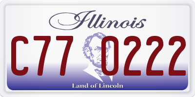 IL license plate C770222