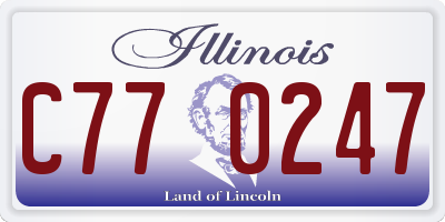 IL license plate C770247