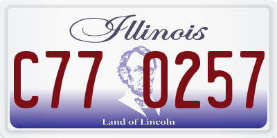 IL license plate C770257
