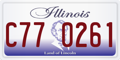 IL license plate C770261
