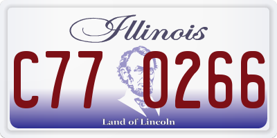 IL license plate C770266