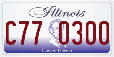 IL license plate C770300