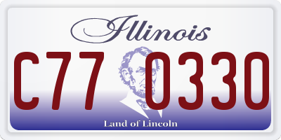 IL license plate C770330