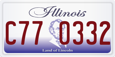 IL license plate C770332