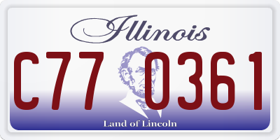 IL license plate C770361