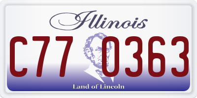 IL license plate C770363