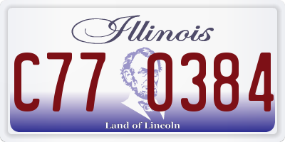 IL license plate C770384
