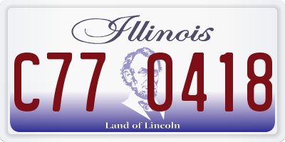 IL license plate C770418