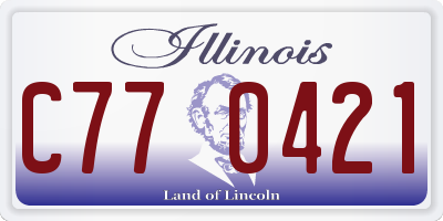 IL license plate C770421