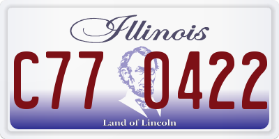 IL license plate C770422