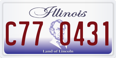 IL license plate C770431