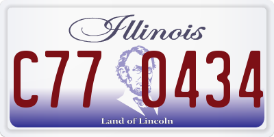IL license plate C770434