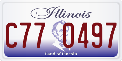 IL license plate C770497