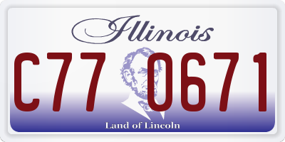IL license plate C770671
