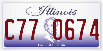 IL license plate C770674