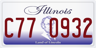IL license plate C770932