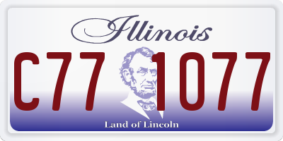 IL license plate C771077