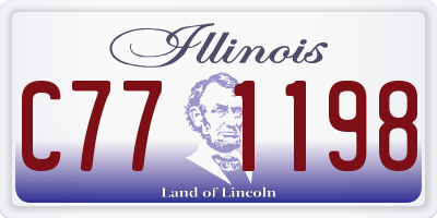 IL license plate C771198