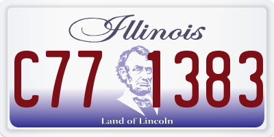 IL license plate C771383