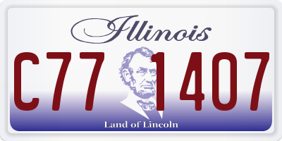 IL license plate C771407