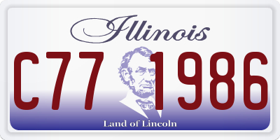 IL license plate C771986