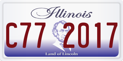 IL license plate C772017