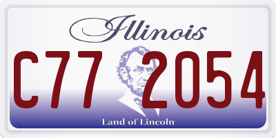 IL license plate C772054