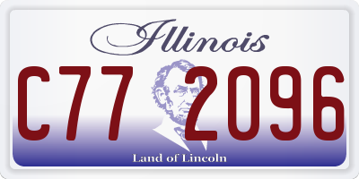 IL license plate C772096