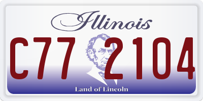 IL license plate C772104