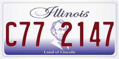 IL license plate C772147