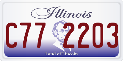 IL license plate C772203