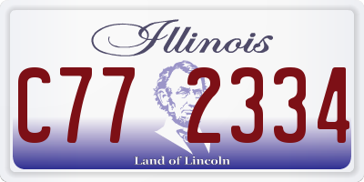IL license plate C772334