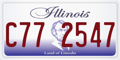 IL license plate C772547