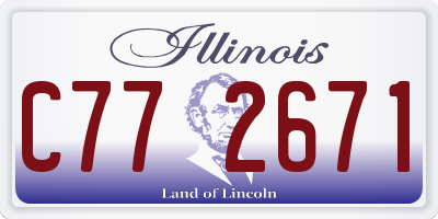 IL license plate C772671