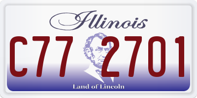 IL license plate C772701