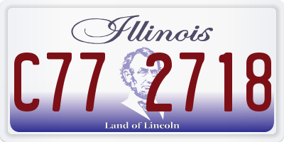 IL license plate C772718