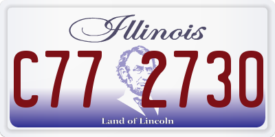 IL license plate C772730